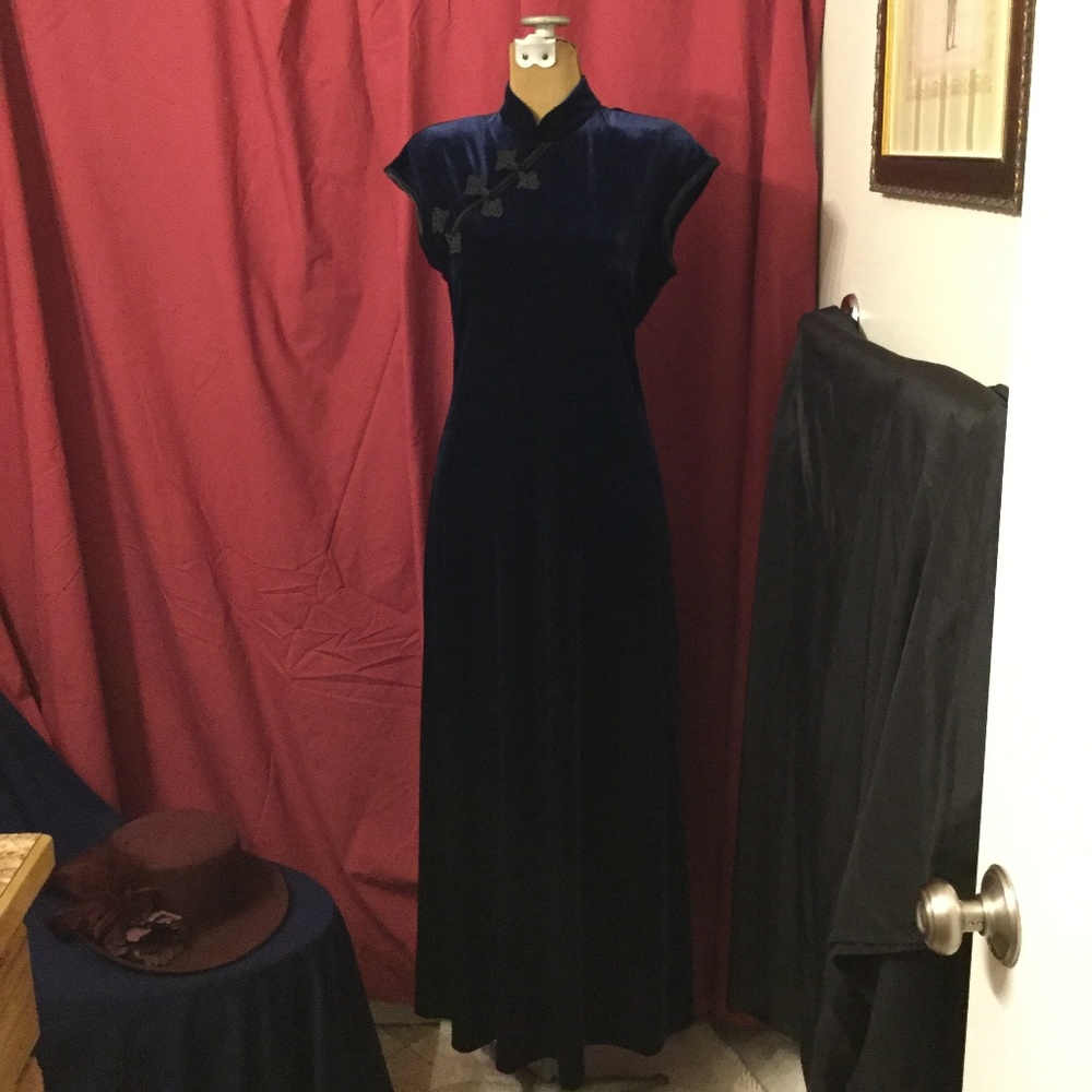 Mandarin Collar Evening Dress